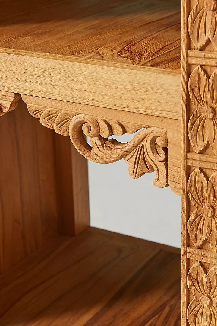 Exquisite Carved Bookshelf