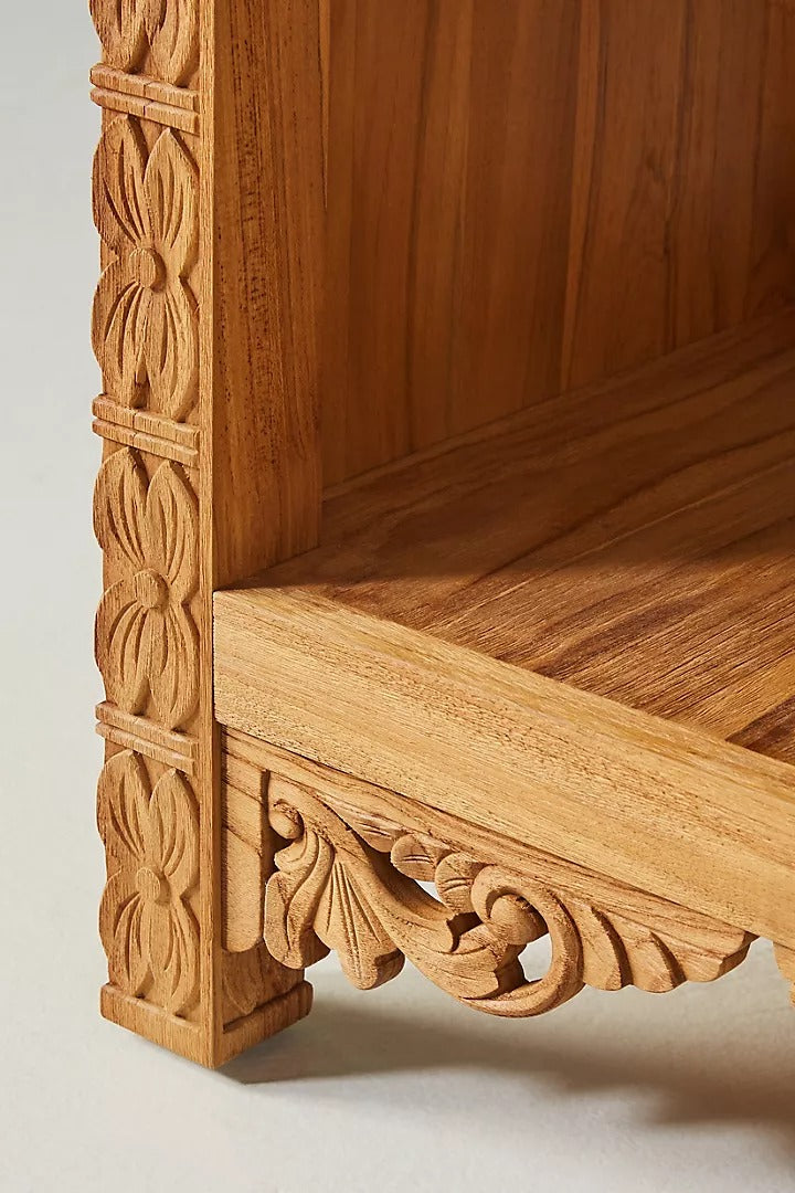 Exquisite Carved Bookshelf