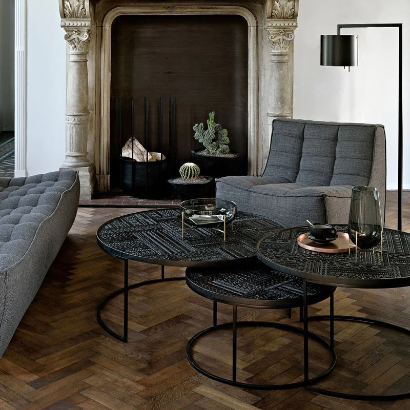 Tabwa Coffee Table | Set of 3 | Vinatge Style - J.L.HOME DECOR