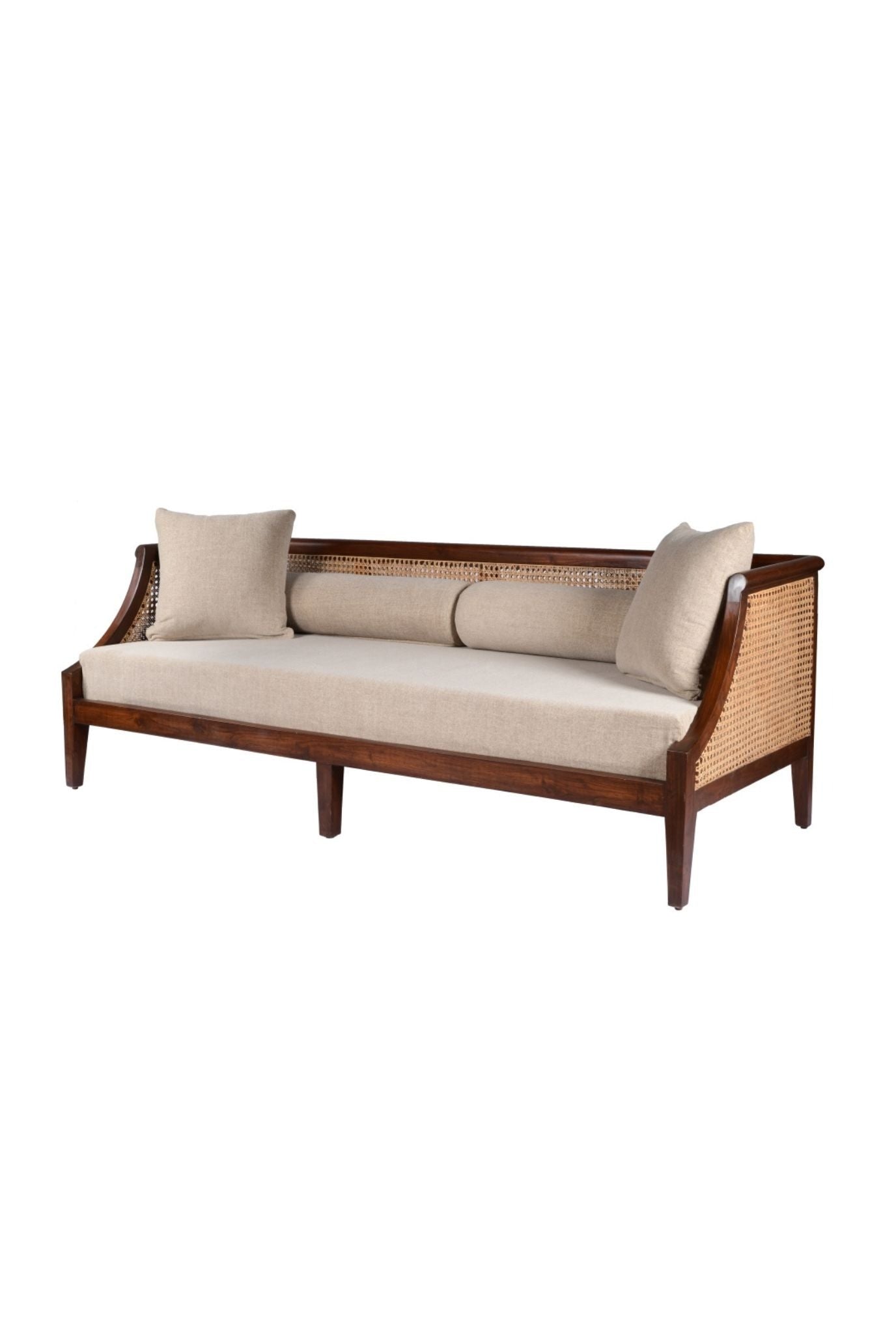 SAHARA CANE UPHOLSTERED COUCH