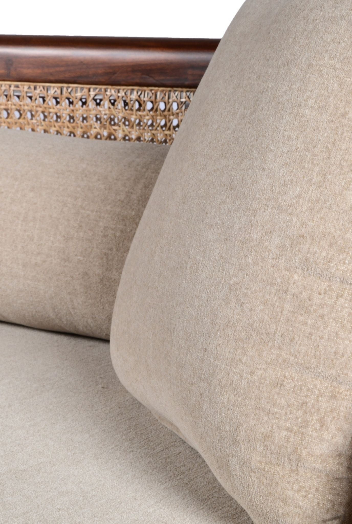 SAHARA CANE UPHOLSTERED COUCH