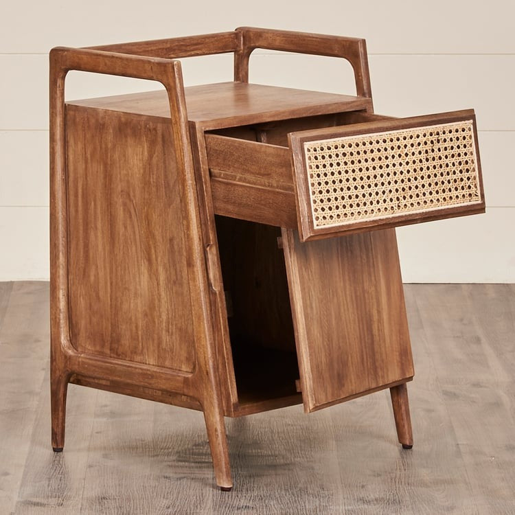 Rattan Connection Mango Wood End Table - Brown