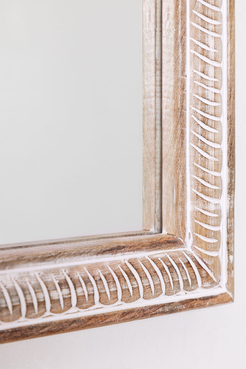 Handmade Indian Style Jharokha Hand Carved Wall Mirror in Solid Hard Wood | Vinatge | Rustic | Living Room Antique Wall Decor