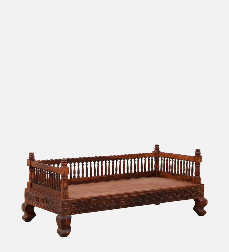 Solid Wood Day Bed in Honey Oak Finish - J.L.HOME DECOR