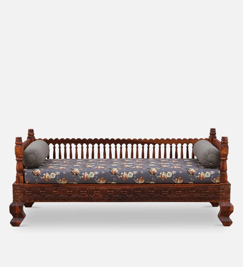 Solid Wood Day Bed in Honey Oak Finish - J.L.HOME DECOR