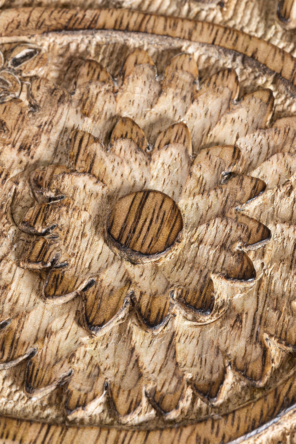 Handmade Nature's Elegance: Handcrafted Round Mango Wood Side Table - A Timeless Accent for Your Home