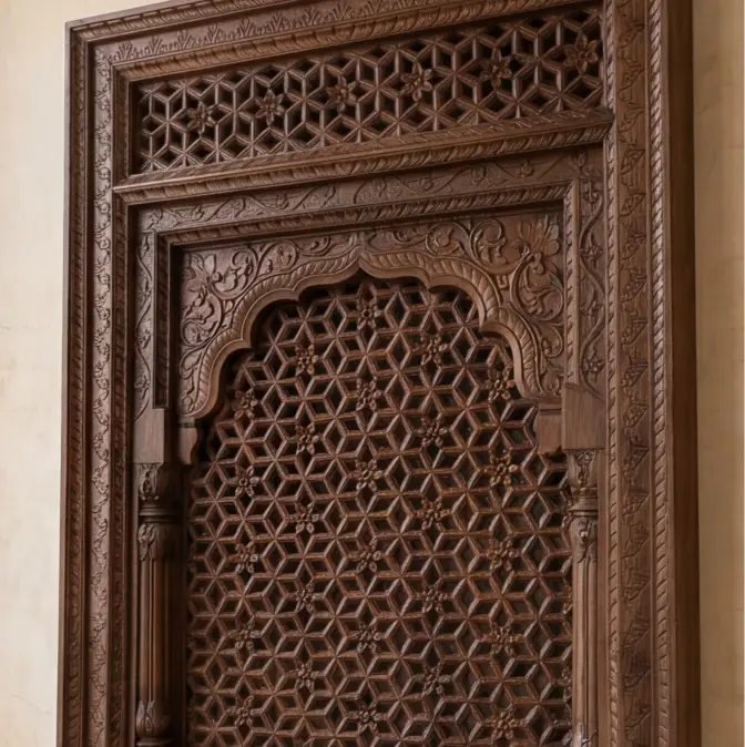 A grand wooden wall hanging for statement walls,
Functions as an elegant wooden showcase design for wall display,
A regal antique showpiece for living room, foyer, or hallway,
Adds intricate texture as wood art or wood wall art,
A collector's piece among antique items for sale and antique decorative items,