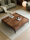 Rosewood Walnut Square Coffee Table | wooden centre table design| coffee table with storage