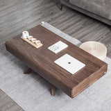 Contemporary Solid Black Walnut Coffee Table | living room table | modern center table designs for living room