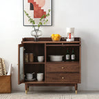 Solid Walnut Cabinet For Three Size Option, Wood Walnut Cabinet, Walnut Kitchen Cupboard (Antique Luxurious)
