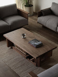 Walnut Solid Wood Coffee Table | modern living room table | wooden centre table design