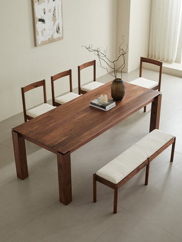 Dining Table Walnut Wood, Solid Wood Walnut Table