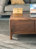 Solid Walnut Two Drawer Coffee Table | acacia wood furniture | wooden center table design