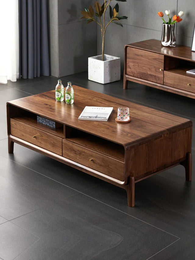 Rosewood Walnut Coffee Table Contemporary Solid woodeWalnut Coffee Table | living room table | modern center table designs for living room