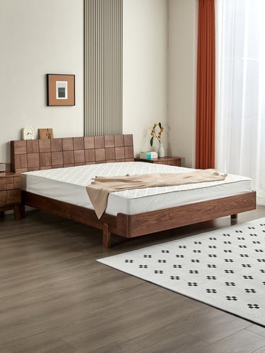 Solid Black Walnut Wood Bed Frame, Walnut Wood Bed Frame Queen