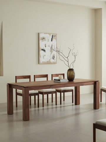 Dining Table Walnut Wood, Solid Wood Walnut Table