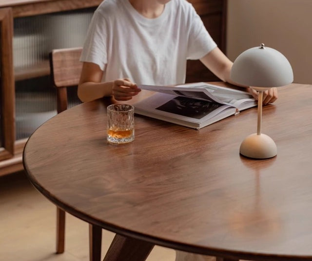 Round Dining Table Walnut Solid Wood  round dining table | wooden dining table | small dining table | dining table | dining table set | dining table and chairs | kitchen table.