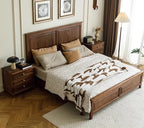 American Style Solid Black Walnut Wood Bed, Solid Wood Bed