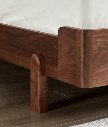 Solid Black Walnut Wood Bed Frame, Walnut Wood Bed Frame Queen