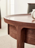 Coffee table with storage | modern tea table design | Solid Walnut Round Coffee Table | living room coffee table