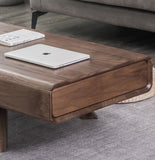 Contemporary Solid Black Walnut Coffee Table | living room table | modern center table designs for living room