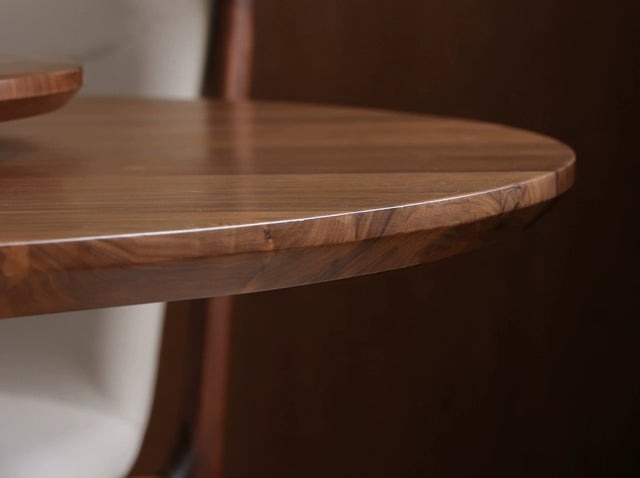 Round Dining Table Walnut Solid Wood  round dining table | wooden dining table | small dining table | dining table | dining table set | dining table and chairs | kitchen table.