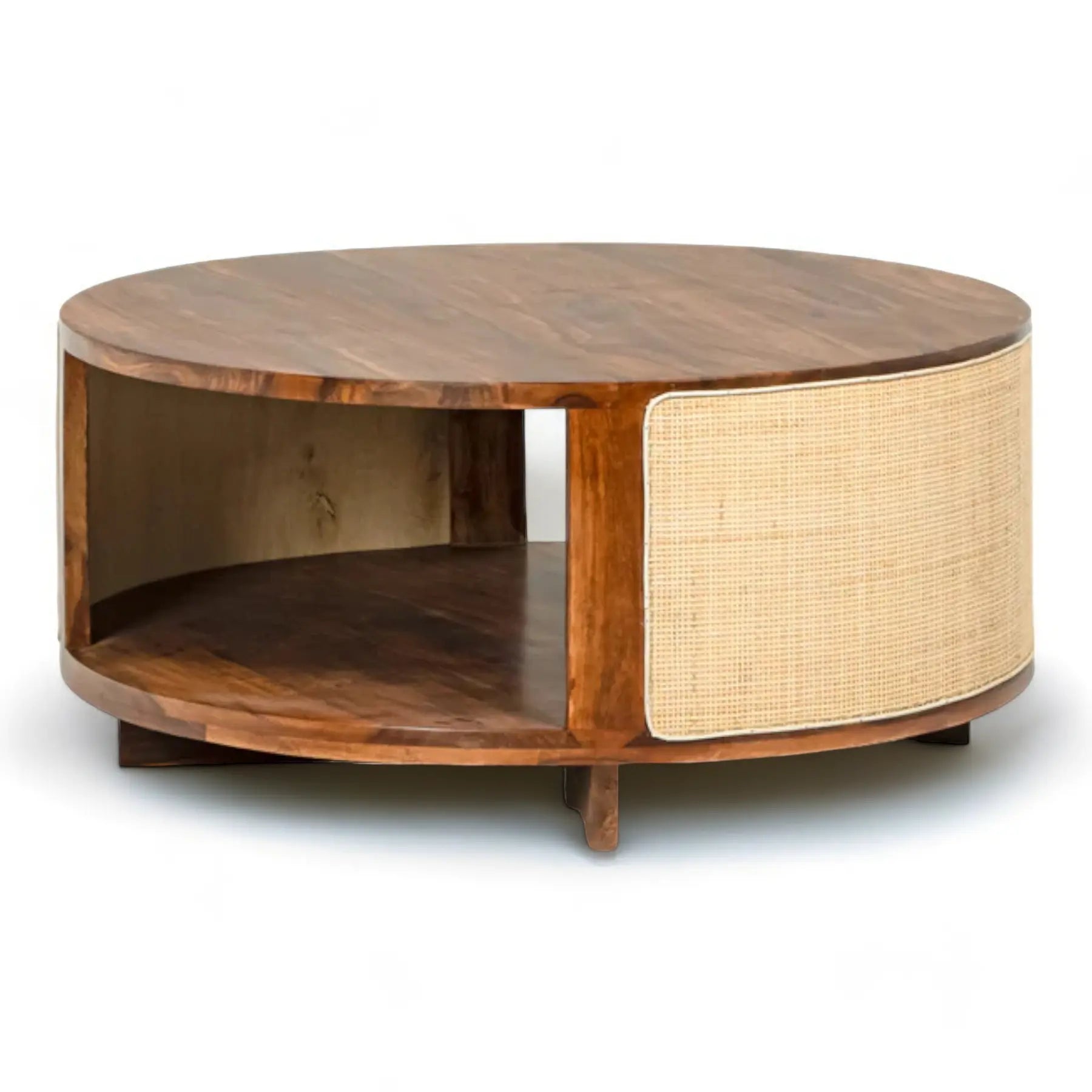 rattan coffee table/round rattan coffee table/Rattan Round Coffee Table Solid Wood coffee table  bohemian coffee table jlhomedecor2021.myshopify.com