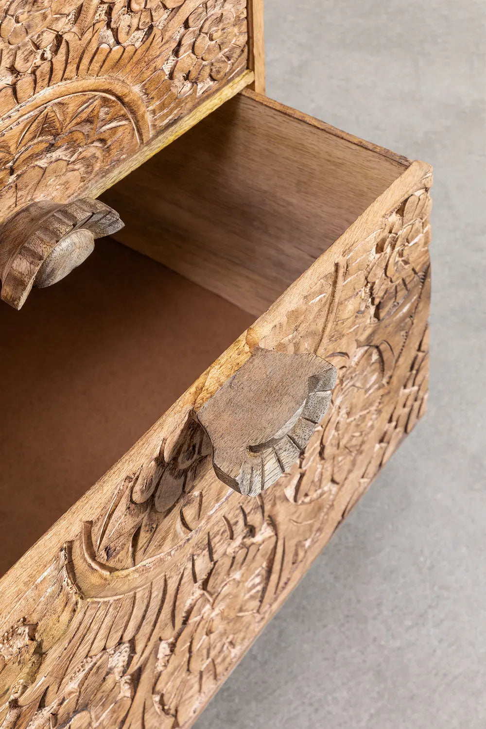 Stylish Functional Mango Wood Bedside Table Bedside Table  artisan craftsmanship jlhomedecor2021.myshopify.com