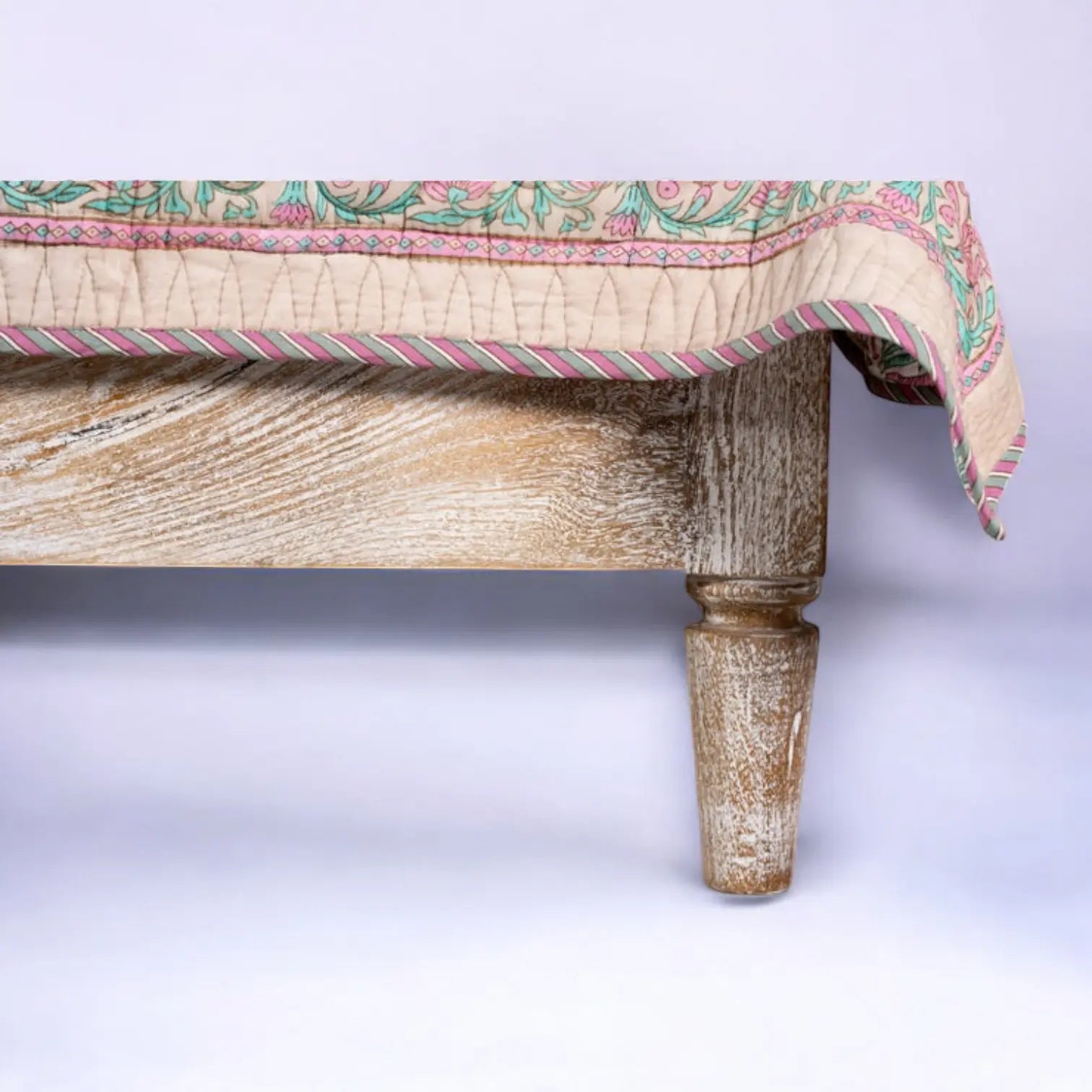 Riviera Cane Bed | Handcrafted Distressed Wood Bed with Dual Cane Headboard Panels | Living Furn India Bed  airy bed design jlhomedecor2021.myshopify.com