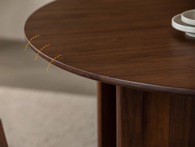 Round Walnut Dining Table round dining table | wooden dining table | small dining table | dining table  | kitchen table | modern dining table.