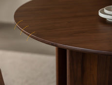 Round Walnut Dining Table round dining table | wooden dining table | small dining table | dining table  | kitchen table | modern dining table.