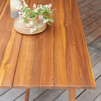 Solid acacia garden set with 4 chairs
