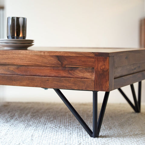 Solid sheesham Coffee Table with storage