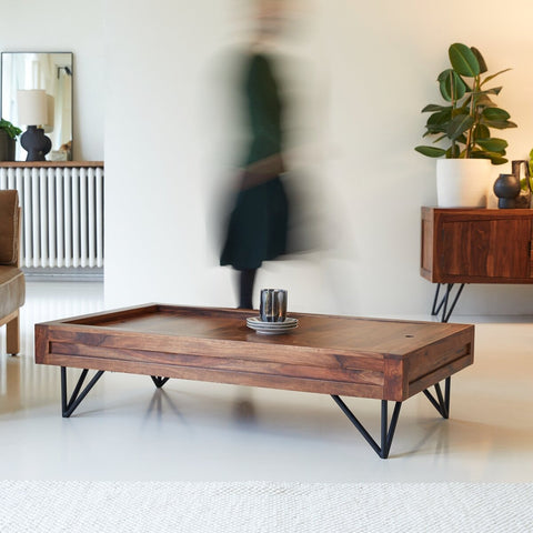 Solid sheesham Coffee Table with storage