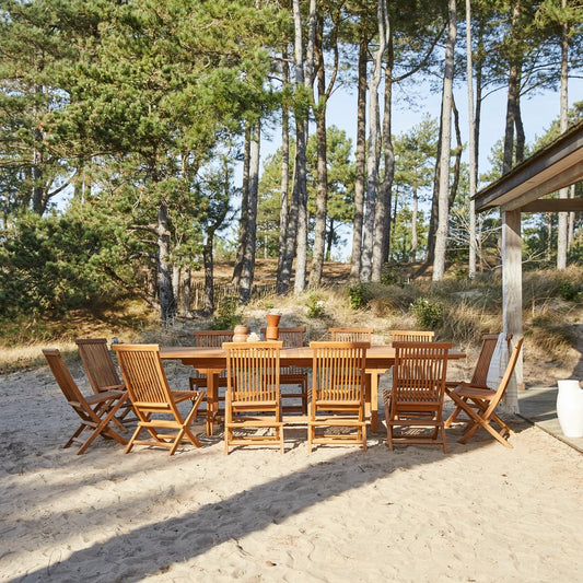 Solid acacia rectangular Garden Furniture Set