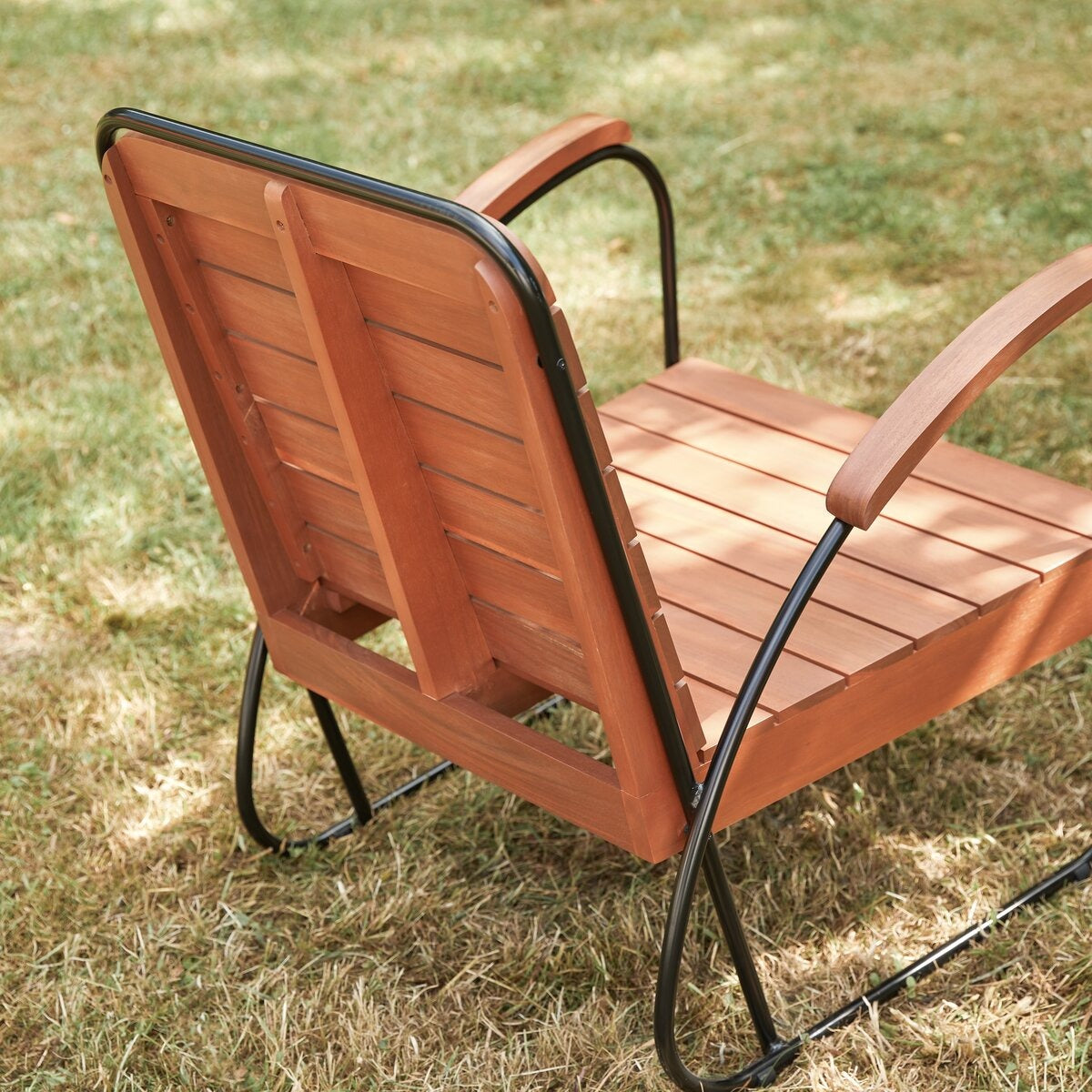Solid acacia garden armchair