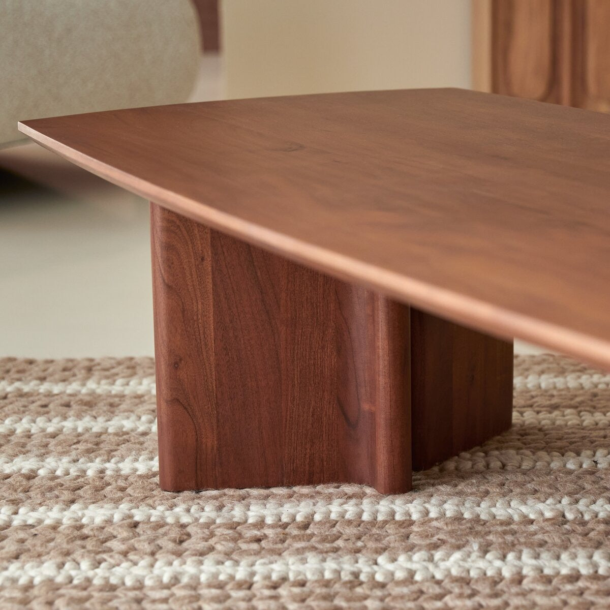 Solid acacia coffee table | acacia wood furniture | wood living room table | living room coffee table