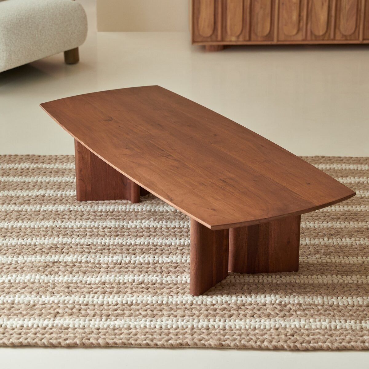 Solid acacia coffee table | acacia wood furniture | wood living room table | living room coffee table