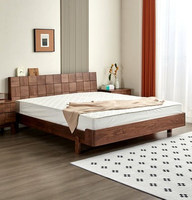 Solid Black Walnut Wood Bed Frame, Walnut Wood Bed Frame Queen