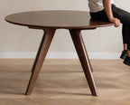 Round Dining Table Walnut Solid Wood  round dining table | wooden dining table | small dining table | dining table | dining table set | dining table and chairs | kitchen table.