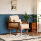 Wooden & Cane Sofa Chair |ingle sitting sofa|sofa chair|single sofa|single sofa chair|cane sofa|wooden sofa|solid wooden sofa|couch wooden,