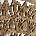 Round Mango Wood Wall Art | Light Walnut Finish | 180x90cm