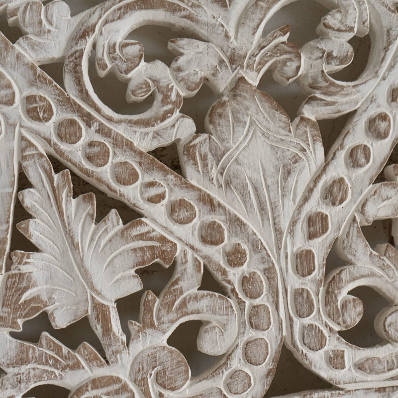 Handcrafted Wooden Headboards & Wall Panels - Mandala & Lotus Carvings for Bedroom Decor