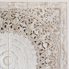 Handcrafted Wooden Headboards & Wall Panels - Mandala & Lotus Carvings for Bedroom Decor