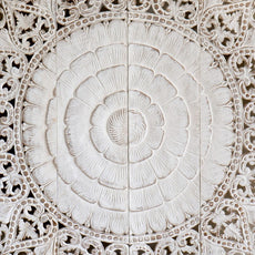 Handcrafted Wooden Headboards & Wall Panels - Mandala & Lotus Carvings for Bedroom Decor