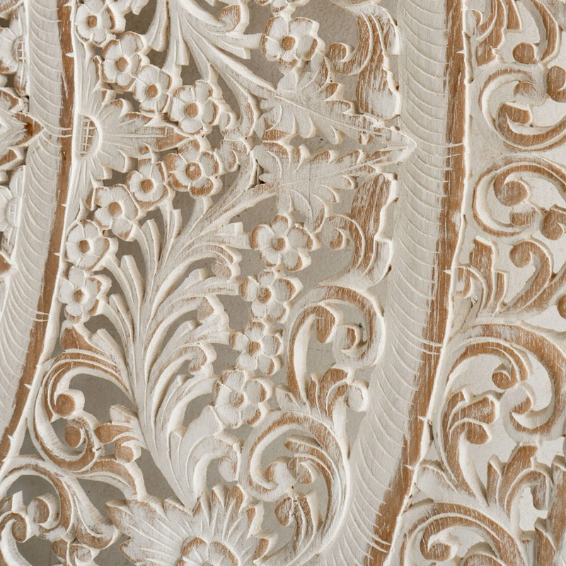 Whitewashed Square Wood Panel - Distressed Wall Art