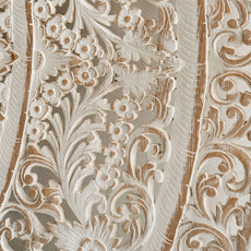 Whitewashed Square Wood Panel - Distressed Wall Art