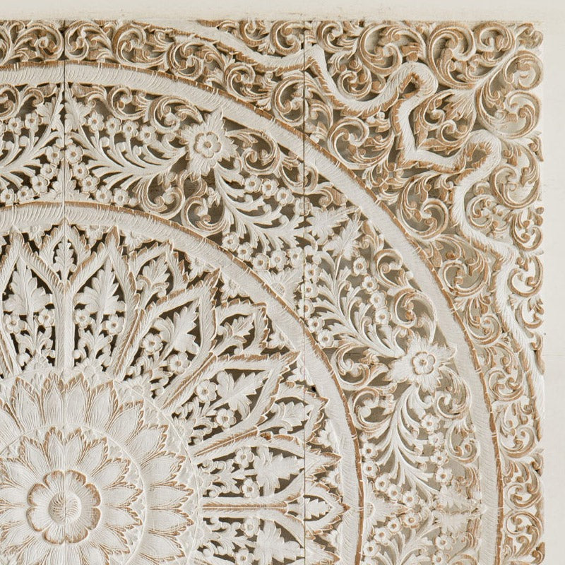 Whitewashed Square Wood Panel - Distressed Wall Art