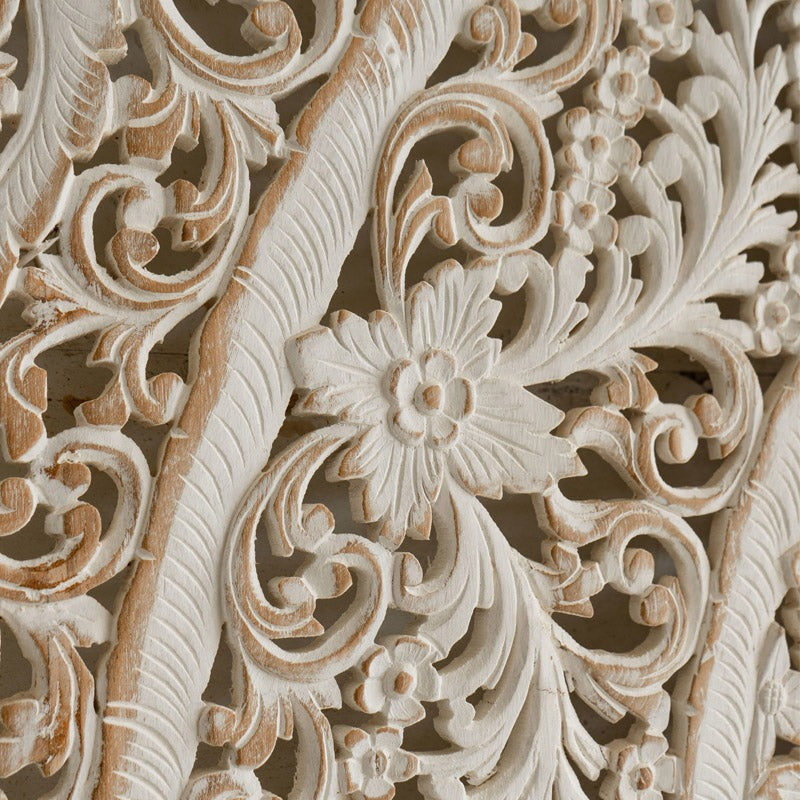 Whitewashed Square Wood Panel - Distressed Wall Art