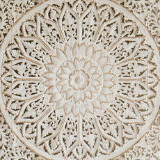 Whitewashed Square Wood Panel - Distressed Wall Art